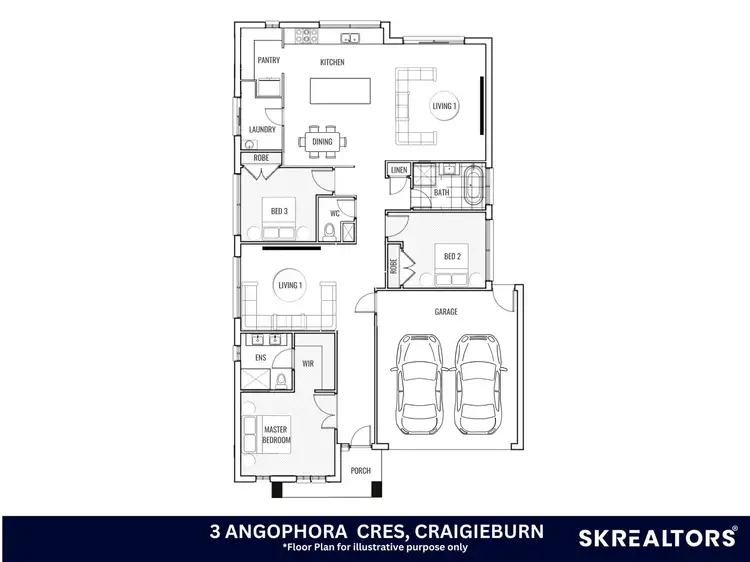 Floorplan of Homely house listing, 3 Angophora Crescent, Craigieburn VIC 3064
