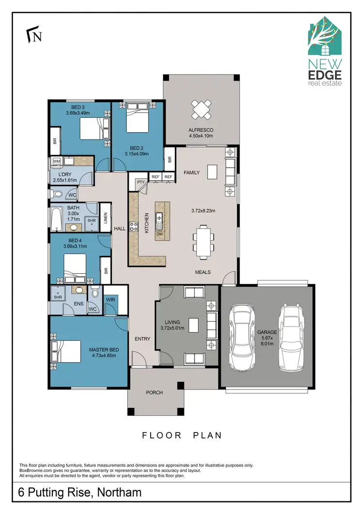 Floorplan of Homely house listing, 6 Putting Rise, Northam WA 6401