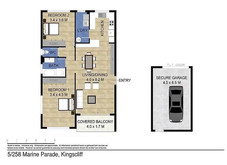 Floorplan of Homely unit listing, 5/258 Marine Parade, Kingscliff NSW 2487
