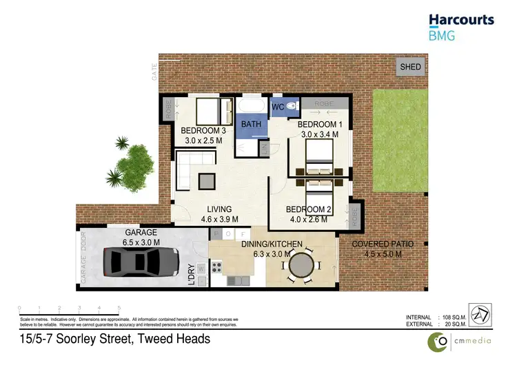 Floorplan of Homely villa listing, 15/5-7 Soorley Street, Tweed Heads South NSW 2486