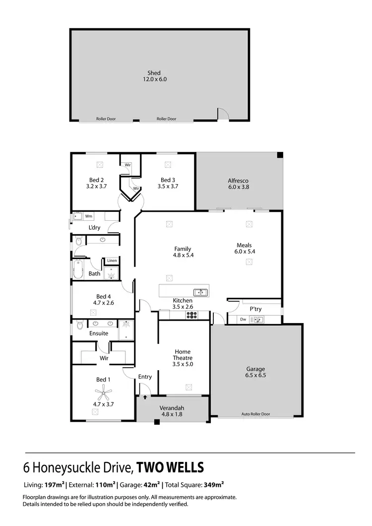 Floorplan of Homely house listing, 6 Honeysuckle Drive, Two Wells SA 5501