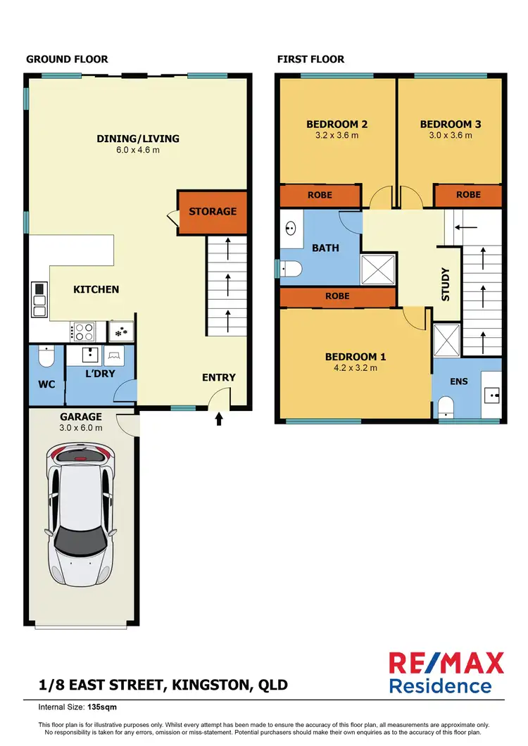 Floorplan of Homely townhouse listing, 1/8 East Street, Kingston QLD 4114