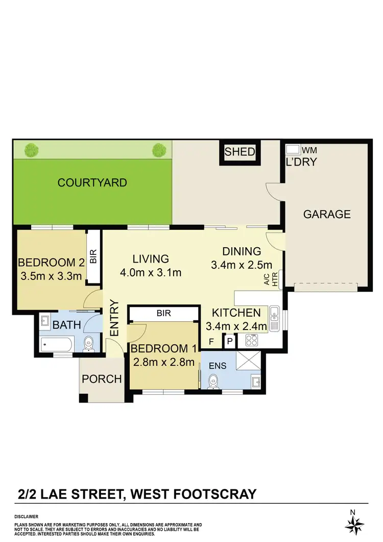 Floorplan of Homely unit listing, 2/2 Lae Street, West Footscray VIC 3012