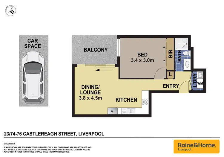 Floorplan of Homely unit listing, 23/74-76 Castlereagh Street, Liverpool NSW 2170
