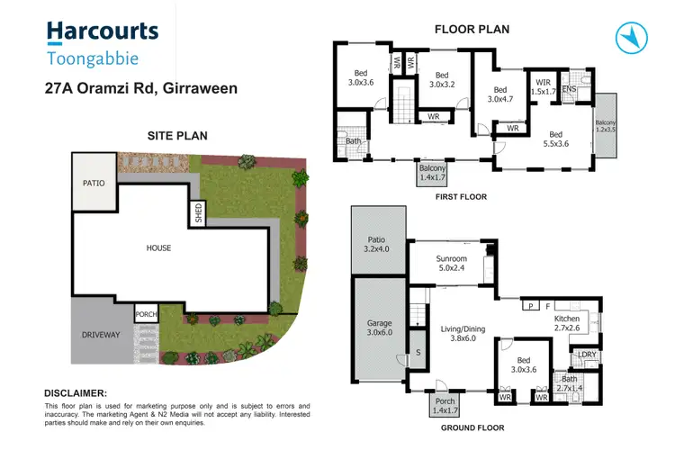 Floorplan of Homely house listing, 27a Oramzi Rd, Girraween NSW 2145