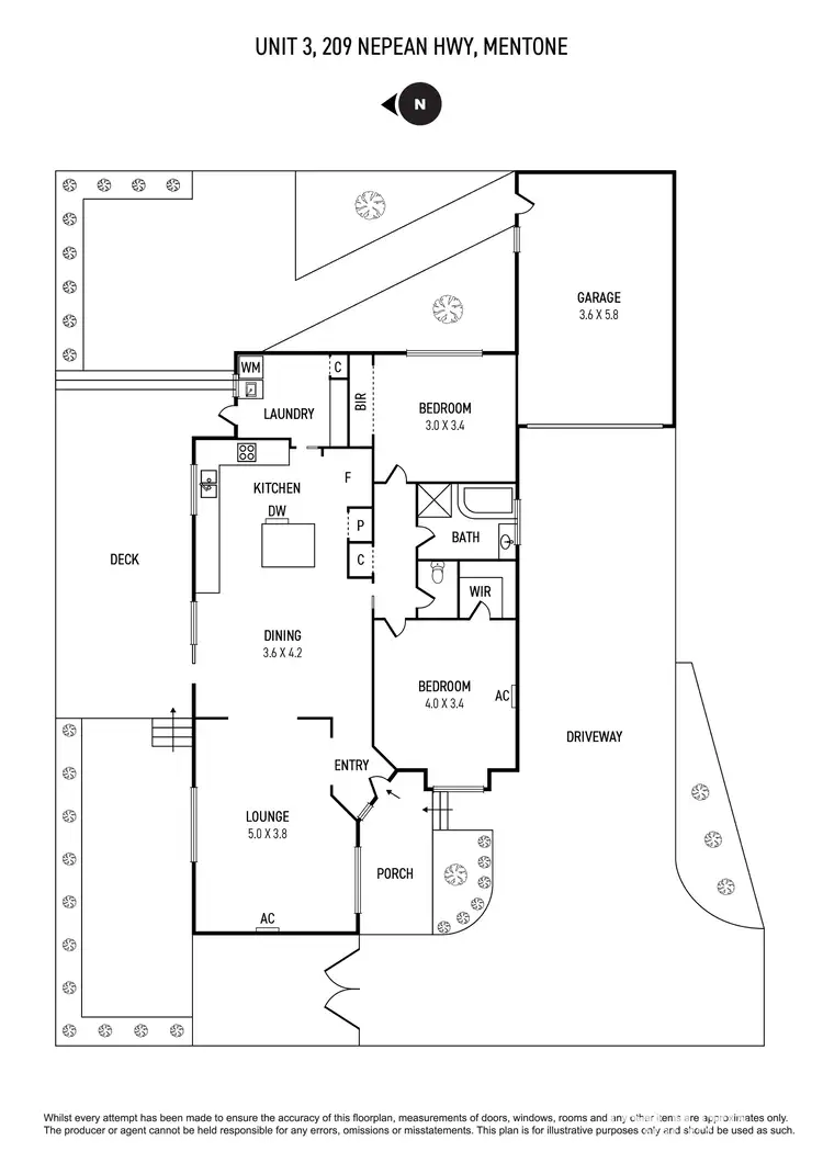Floorplan of Homely unit listing, 3/209 Nepean Highway, Mentone VIC 3194