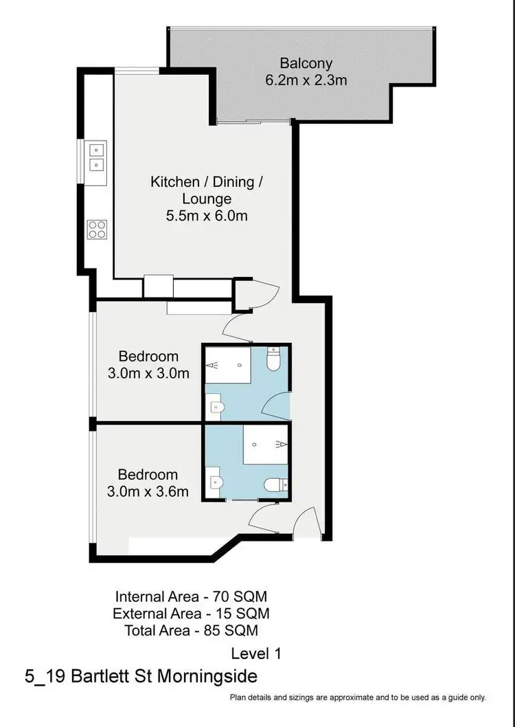 Floorplan of Homely unit listing, 5/19 Bartlett Street, Morningside QLD 4170