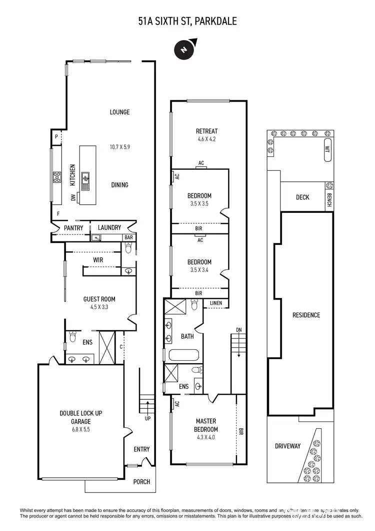 Floorplan of Homely house listing, 51A Sixth Street, Parkdale VIC 3195