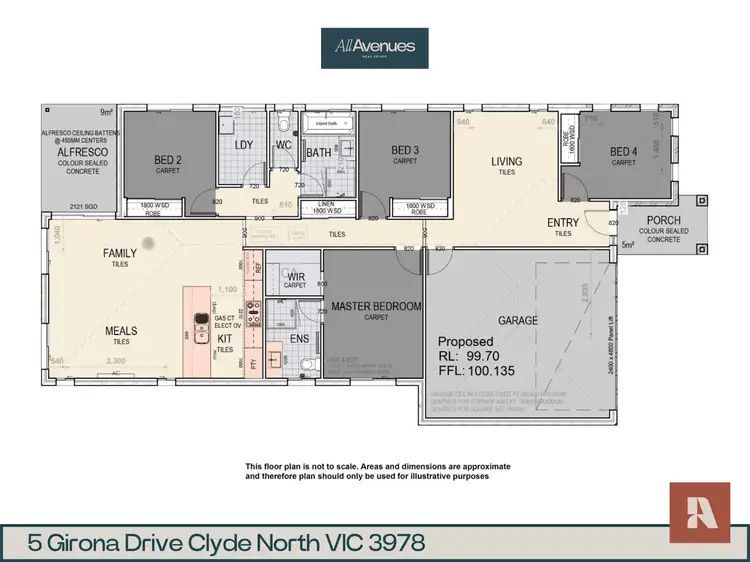 Floorplan of Homely house listing, 5 Girona Drive, Clyde North VIC 3978