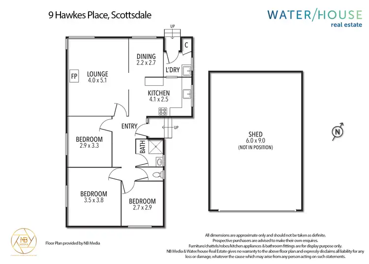 Floorplan of Homely house listing, 9 Hawkes Place, Scottsdale TAS 7260