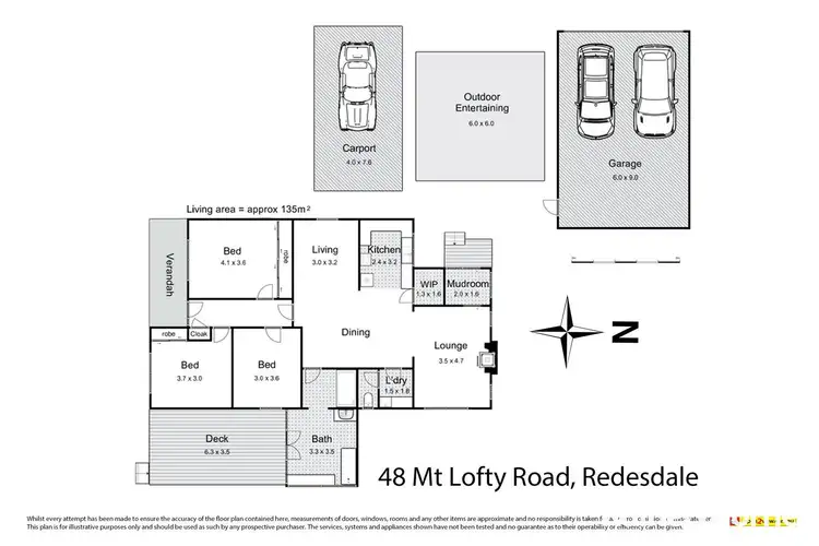 Floorplan of Homely house listing, 48 Mt Lofty Road, Redesdale VIC 3444
