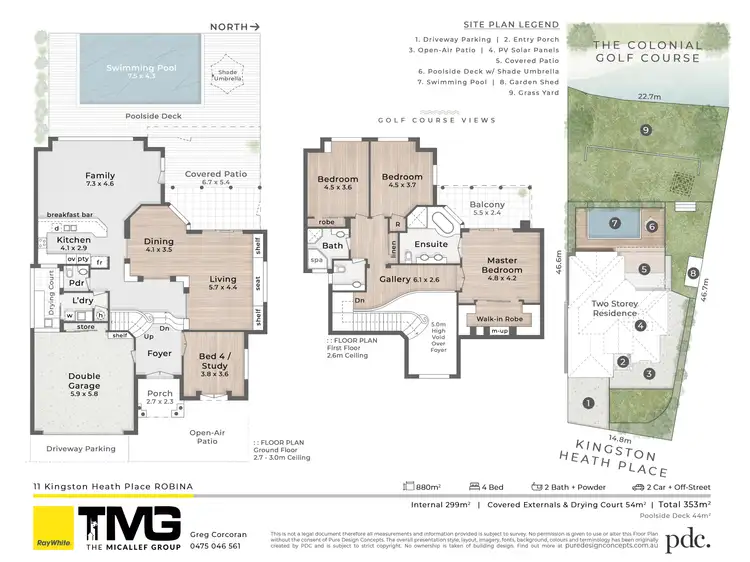 Floorplan of Homely house listing, 11 Kingston Heath Place, Robina QLD 4226