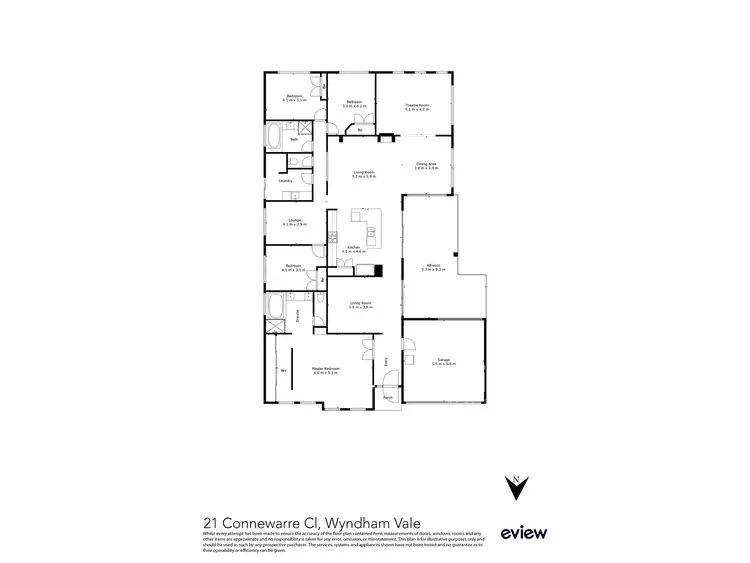 Floorplan of Homely house listing, 21 Connewarre Close, Manor Lakes VIC 3024