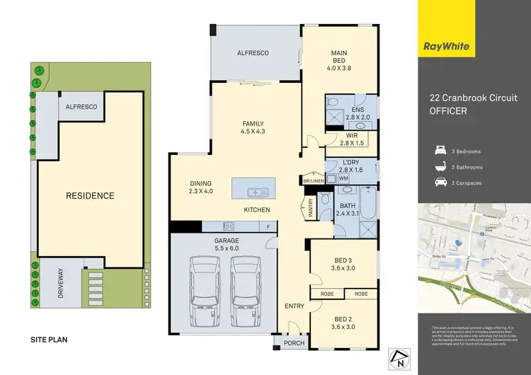 Floorplan of Homely house listing, 22 Cranbrook Circuit, Officer VIC 3809