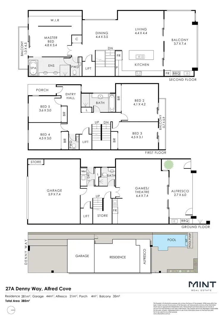 Floorplan of Homely house listing, 27A Denny Way, Alfred Cove WA 6154