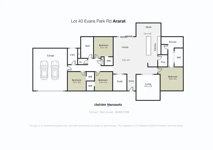 Floorplan of Homely house listing, 7 Evans Park Drive, Ararat VIC 3377