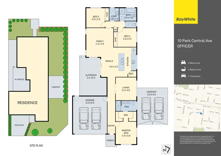 Floorplan of Homely house listing, 10 Park Central Avenue, Officer VIC 3809