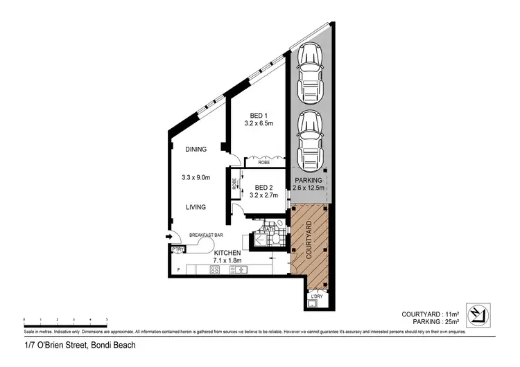 Floorplan of Homely apartment listing, 1/7 O'Brien Street, Bondi Beach NSW 2026