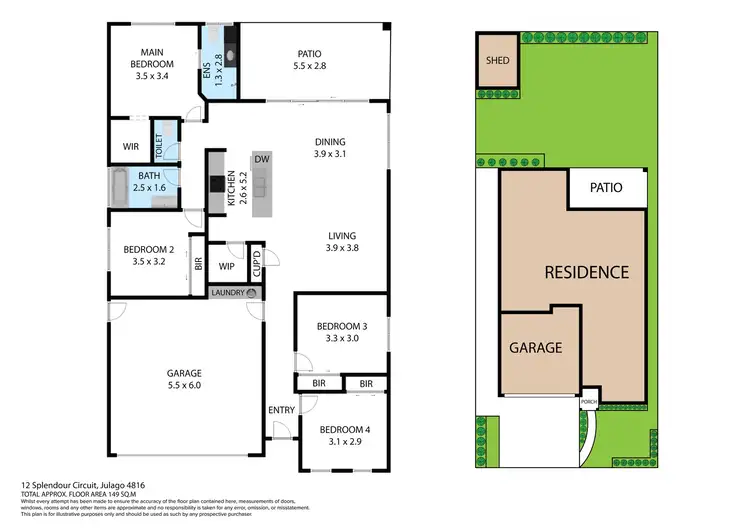 Floorplan of Homely house listing, 12 Splendour Circuit, Julago QLD 4816