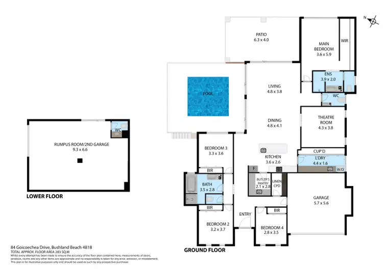 Floorplan of Homely house listing, 84 Goicoechea Drive, Bushland Beach QLD 4818