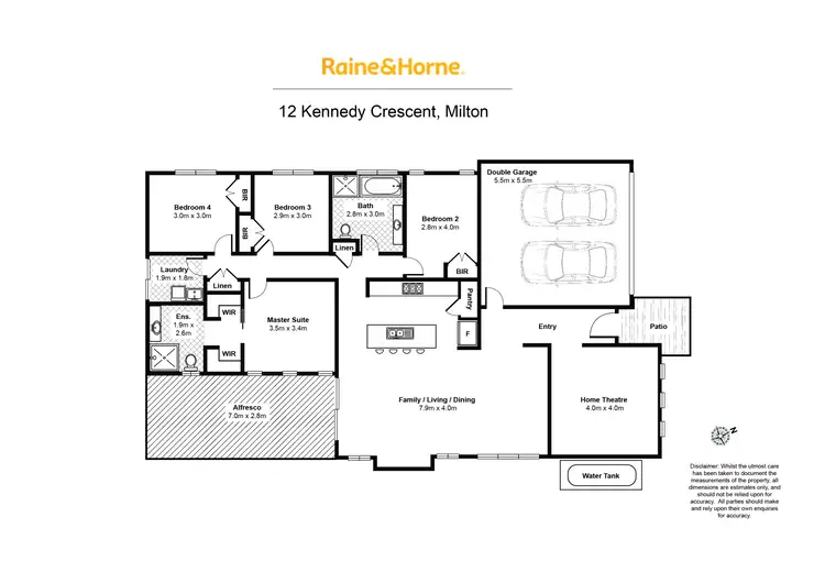 Floorplan of Homely house listing, 12 Kennedy Crescent, Milton NSW 2538