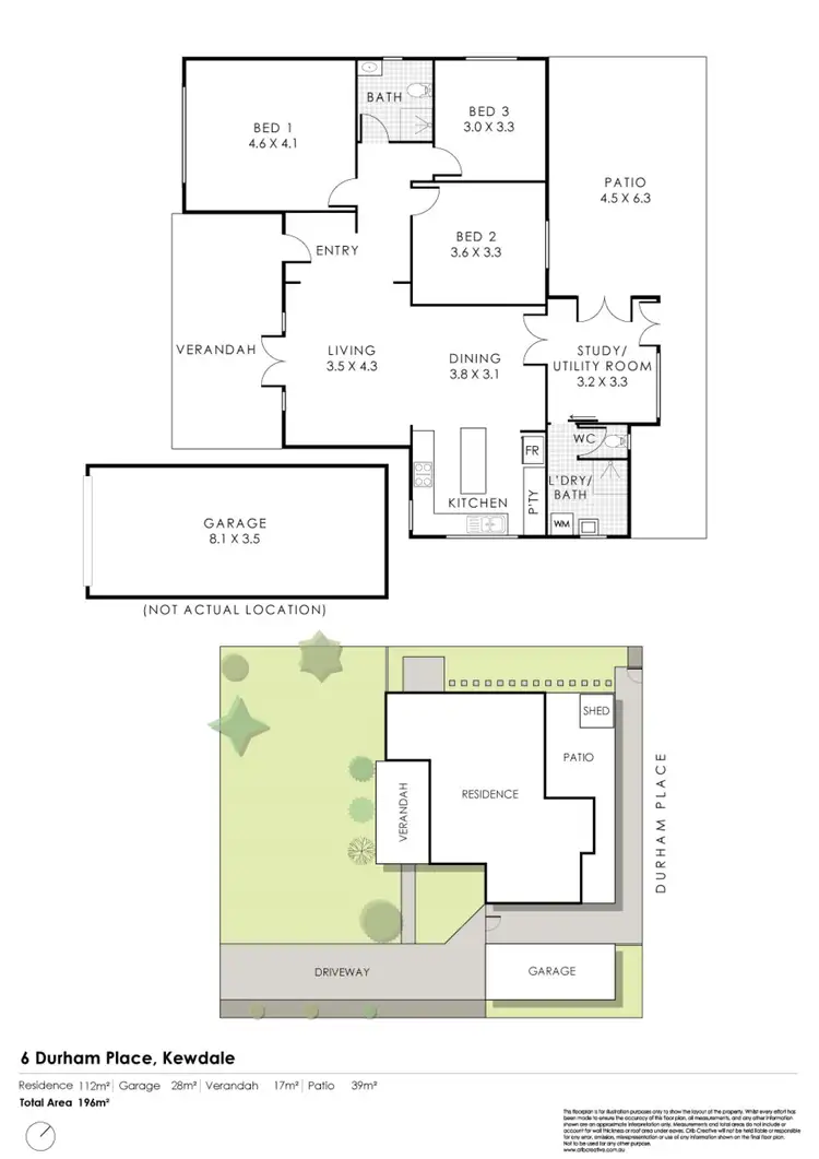 Floorplan of Homely house listing, 6 Durham Place, Kewdale WA 6105