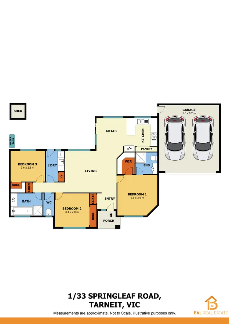 Floorplan of Homely unit listing, 1/33 Springleaf Road, Tarneit VIC 3029