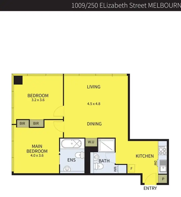 Floorplan of Homely apartment listing, 1009/250 Elizabeth Street, Melbourne VIC 3000
