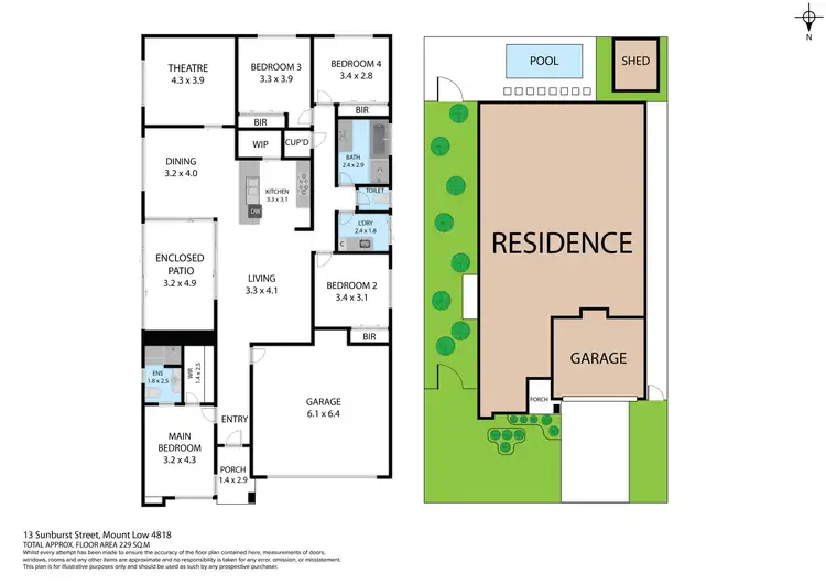 Floorplan of Homely house listing, 13 Sunburst Street, Mount Low QLD 4818