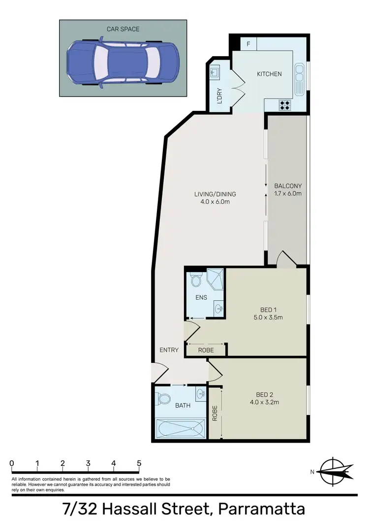 Floorplan of Homely apartment listing, 7/32 Hassall Street, Parramatta NSW 2150