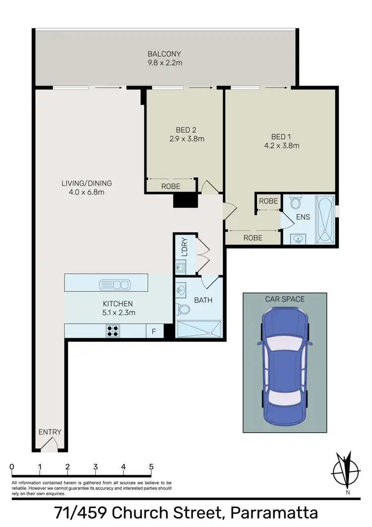 Floorplan of Homely apartment listing, 71/459-463 Church Street, Parramatta NSW 2150