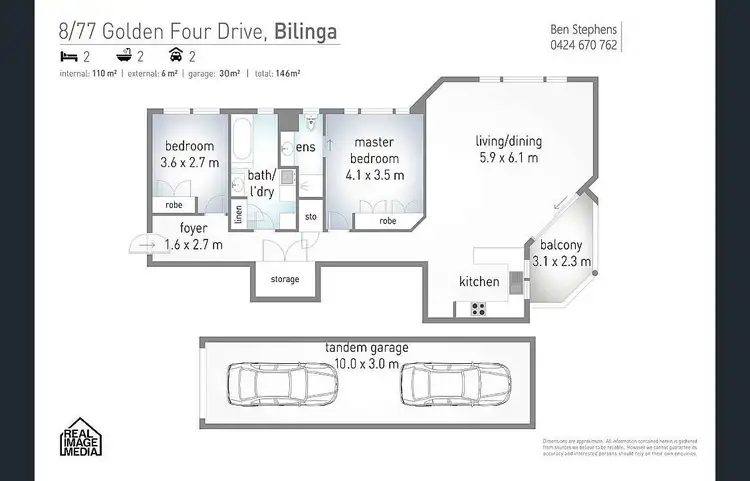 Floorplan of Homely apartment listing, 8/77-79 Golden Four Drive, Bilinga QLD 4225