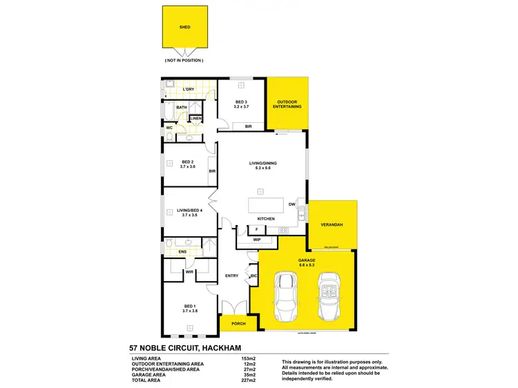 Floorplan of Homely house listing, 57 Noble Circuit, Hackham SA 5163