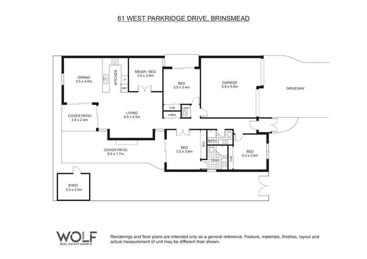Floorplan of Homely house listing, 61 West Parkridge Drive, Brinsmead QLD 4870