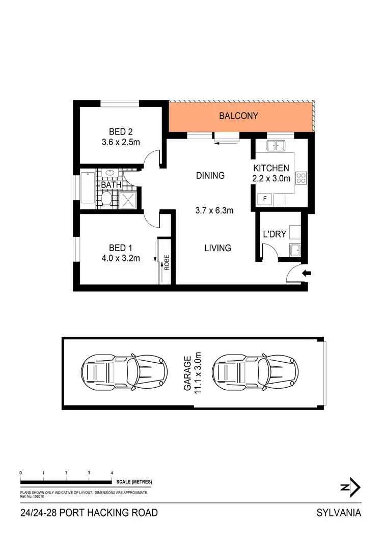 Floorplan of Homely apartment listing, 24/28 Port Hacking Road, Sylvania NSW 2224