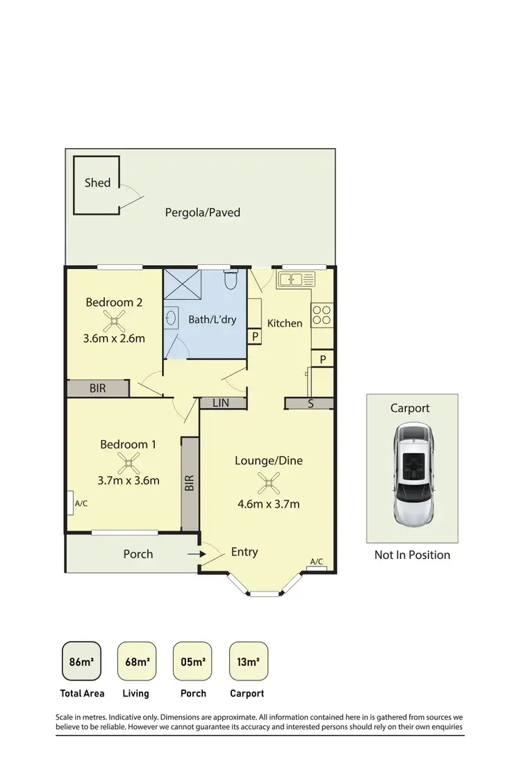 Floorplan of Homely unit listing, 2/811 Main North Road, Pooraka SA 5095