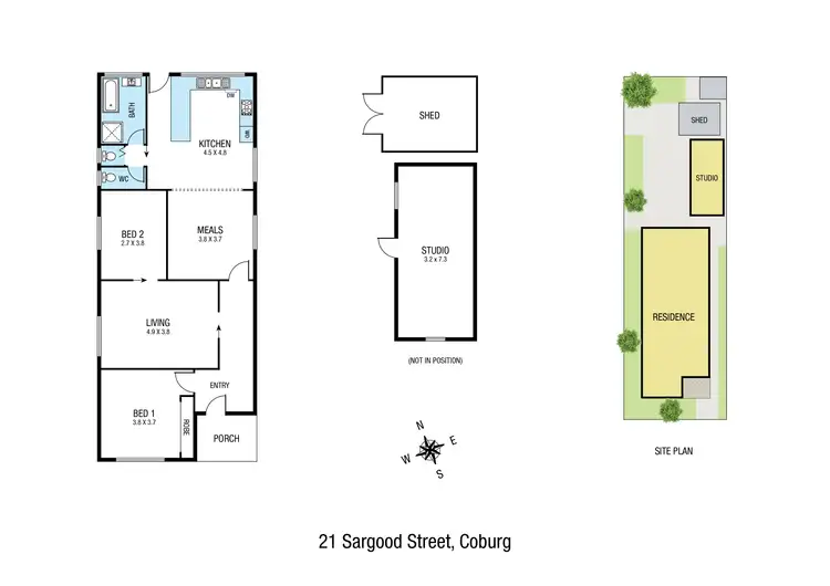 Floorplan of Homely house listing, 21 Sargood Street, Coburg VIC 3058