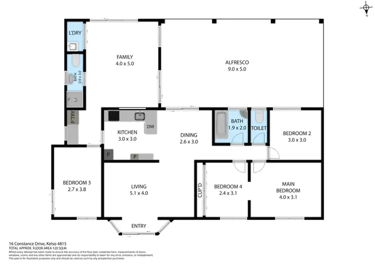 Floorplan of Homely house listing, 16 Constance Drive, Kelso QLD 4815