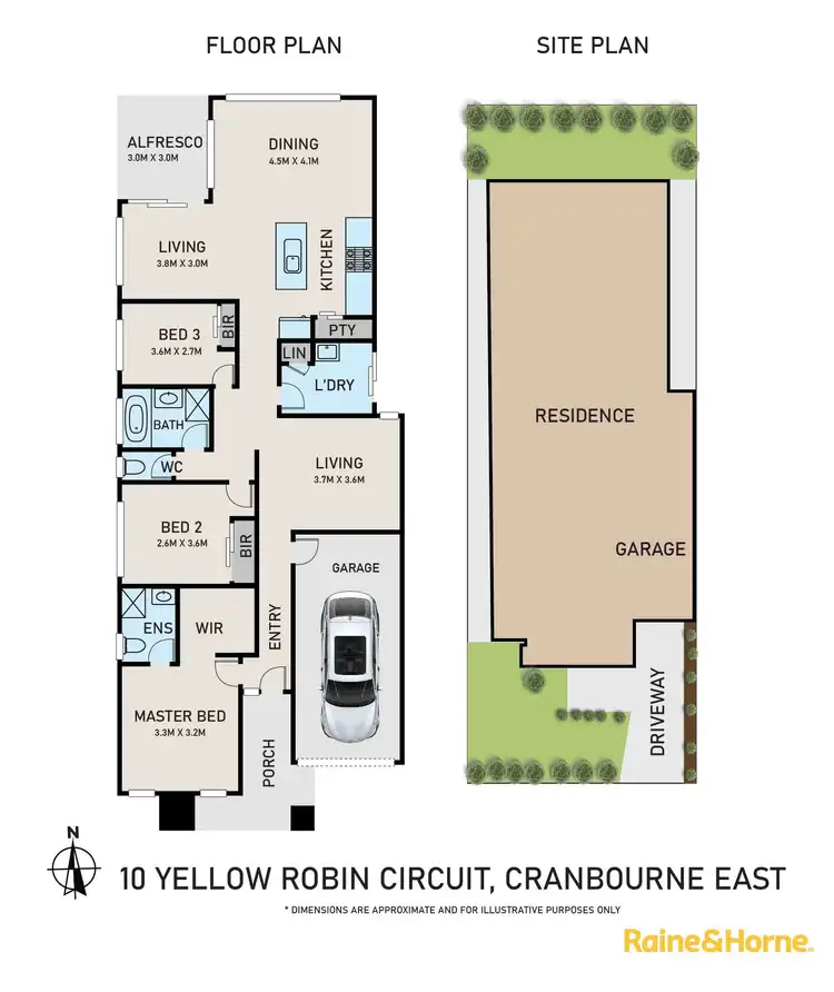 Floorplan of Homely house listing, 10 Yellow Robin Circuit, Cranbourne East VIC 3977