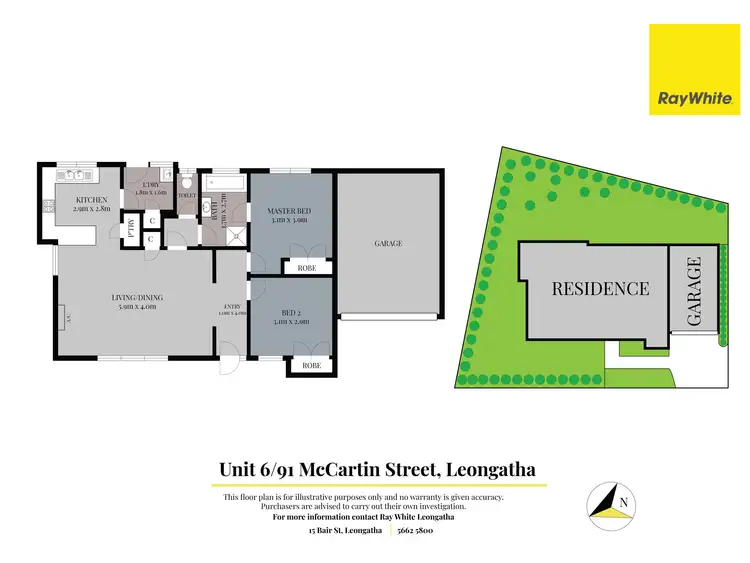 Floorplan of Homely unit listing, 6/91 McCartin Street, Leongatha VIC 3953