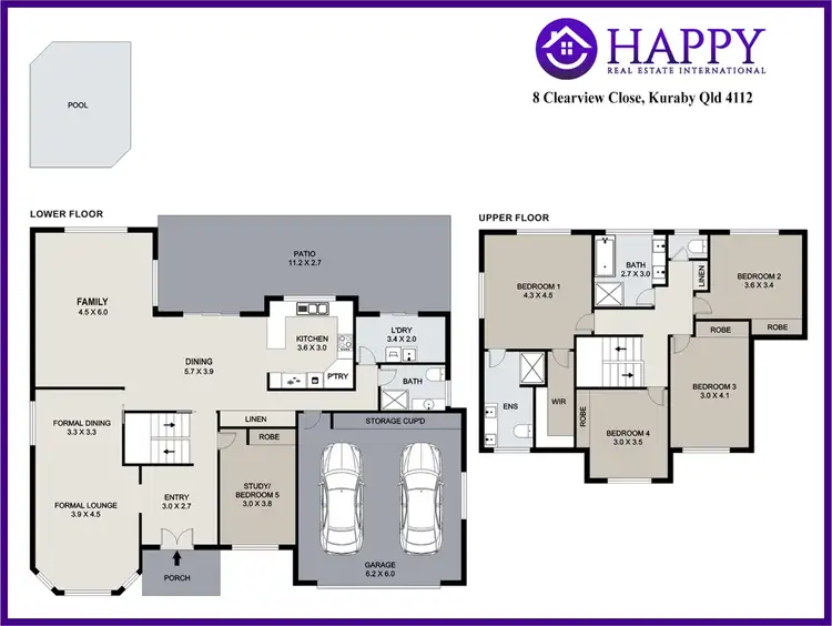 Floorplan of Homely house listing, 8 Clearview Close, Kuraby QLD 4112