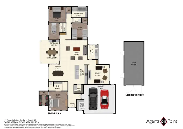 Floorplan of Homely house listing, 12 Capella Drive, Redland Bay QLD 4165