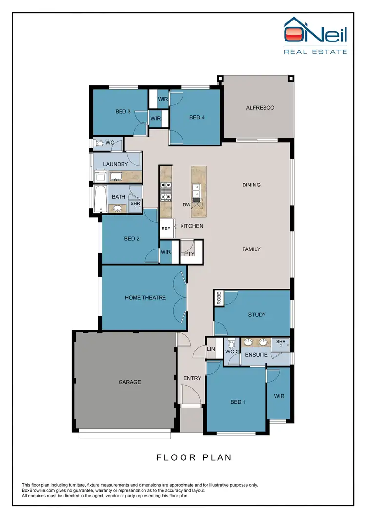 Floorplan of Homely house listing, 44 Cumbine Loop, Martin WA 6110
