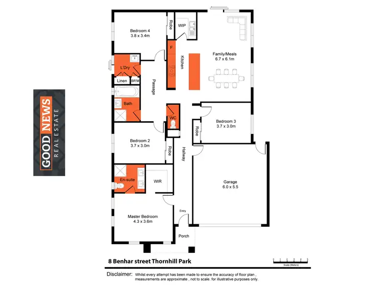 Floorplan of Homely house listing, 8 Benhar Street, Thornhill Park VIC 3335