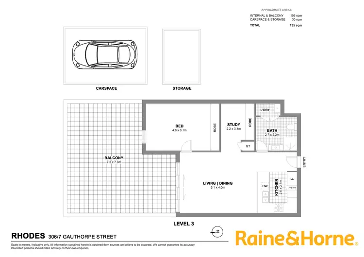 Floorplan of Homely apartment listing, 306/7 Gauthorpe Street, Rhodes NSW 2138
