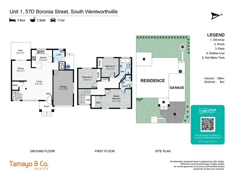 Floorplan of Homely semi-detached listing, 1/57D Boronia Street, South Wentworthville NSW 2145