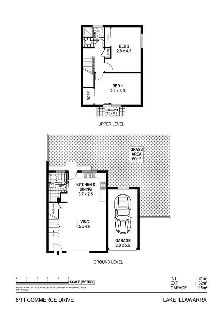 Floorplan of Homely townhouse listing, 6/11 Commerce Drive, Lake Illawarra NSW 2528