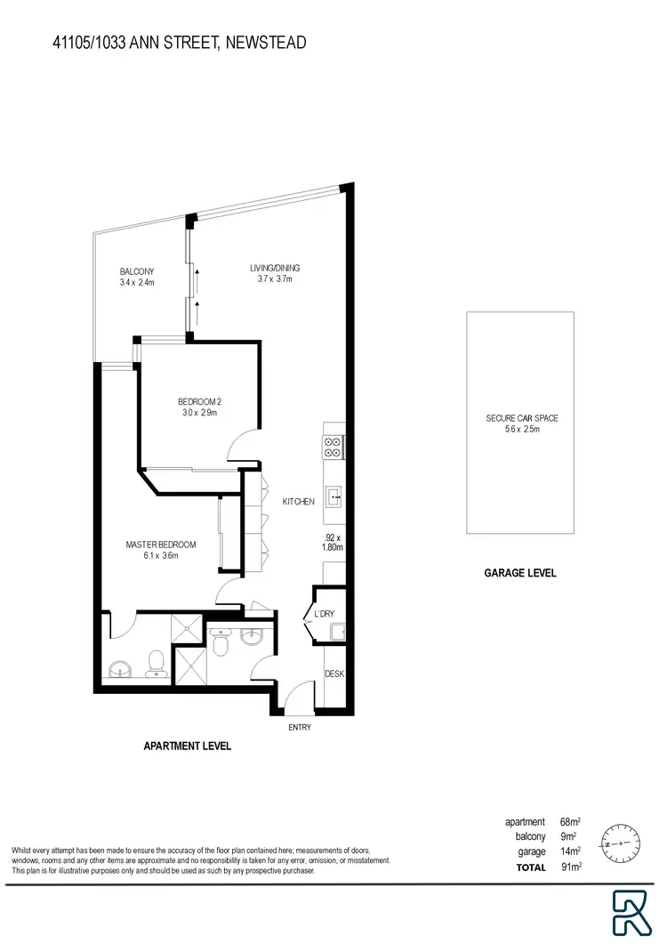Floorplan of Homely apartment listing, 41105/1033 Ann Street, Newstead QLD 4006