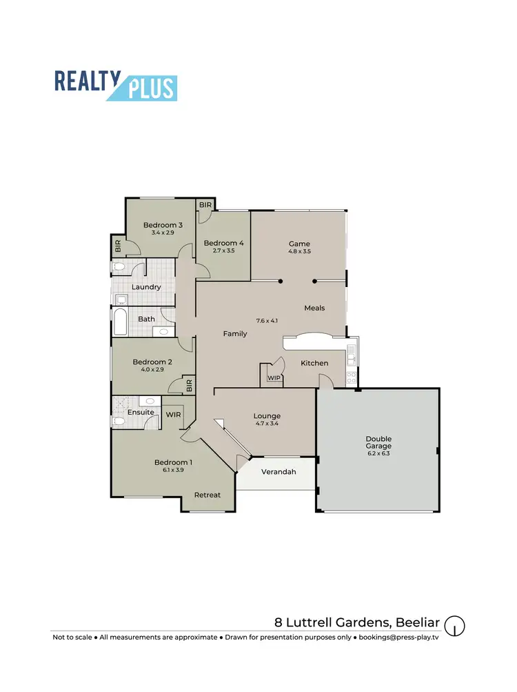 Floorplan of Homely house listing, 8 Luttrell Gardens, Beeliar WA 6164