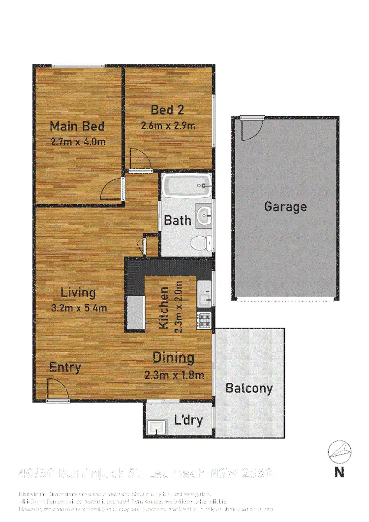 Floorplan of Homely unit listing, 40/30 Burrinjuck Street, Leumeah NSW 2560